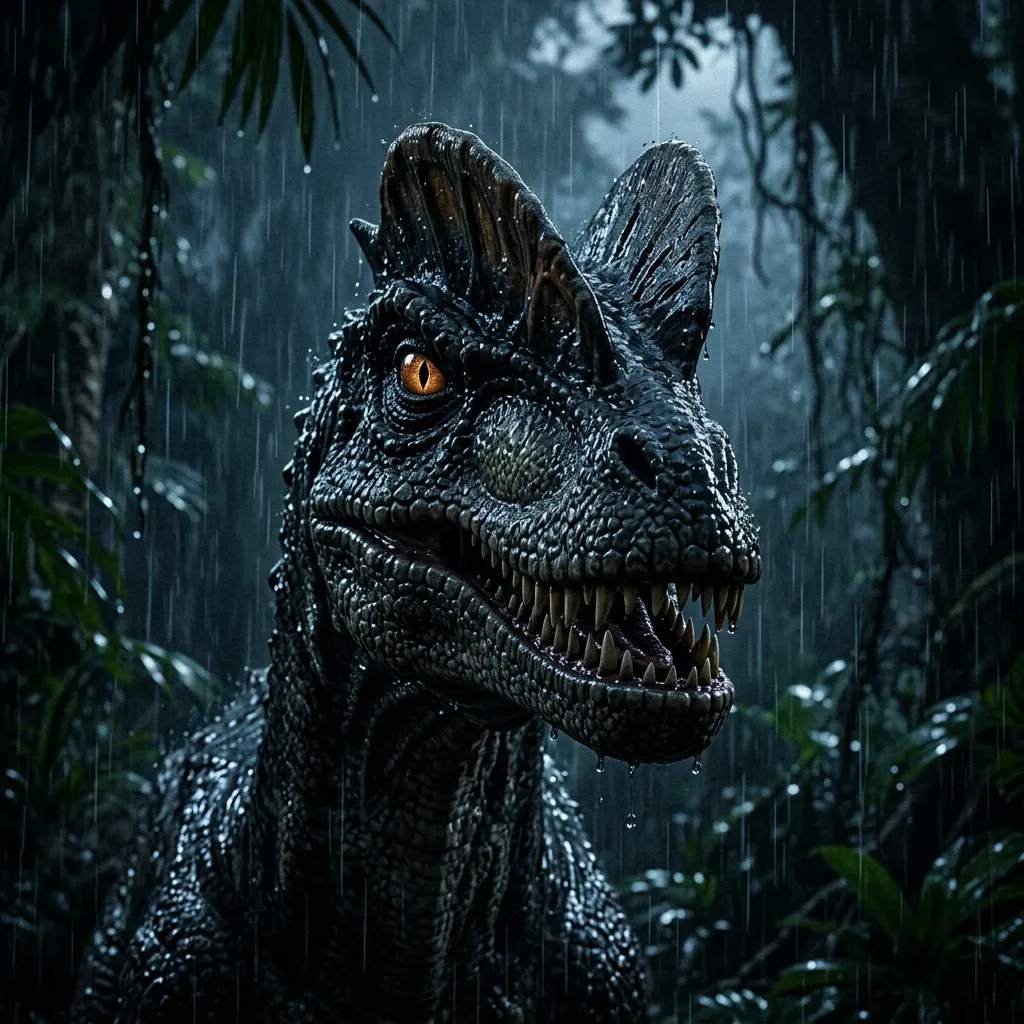 ディロフォサウルス イラスト 2