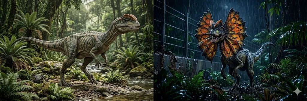 ディロフォサウルスの真実：映画が作った「毒と襟飾り」の虚像