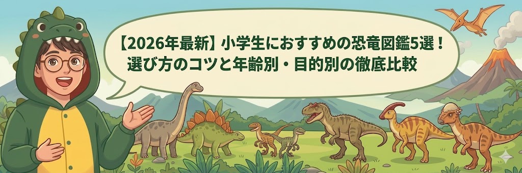 【2026年最新】小学生におすすめの恐竜図鑑5選！選び方のコツと年齢別・目的別の徹底比較